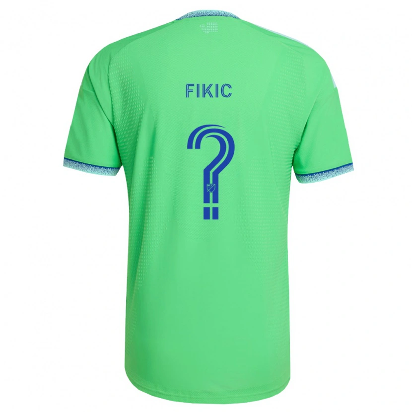 Danxen Hombre Camiseta Adin Fikic #0 Verde Azul Claro 1ª Equipación 2026/27 La Camisa