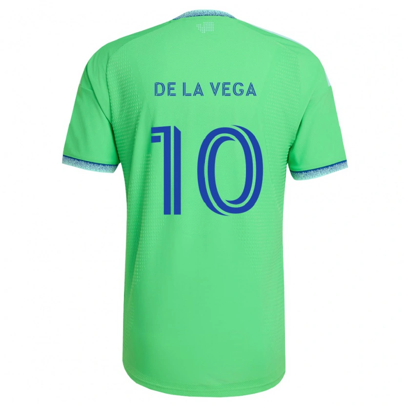 Danxen Hombre Camiseta Pedro De La Vega #10 Verde Azul Claro 1ª Equipación 2026/27 La Camisa