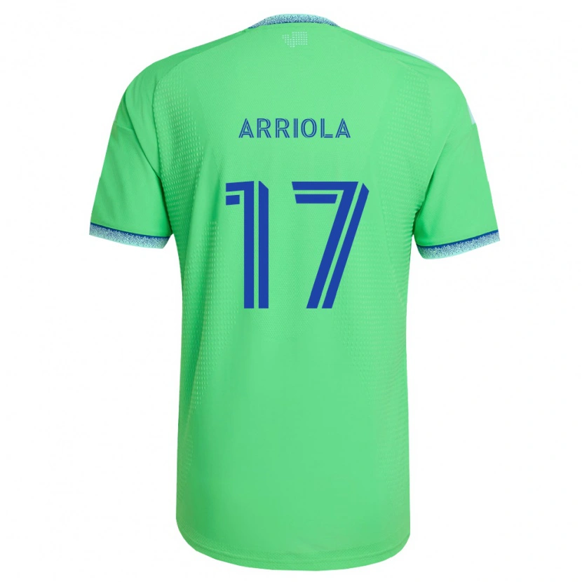 Danxen Hombre Camiseta Paul Arriola #17 Verde Azul Claro 1ª Equipación 2026/27 La Camisa