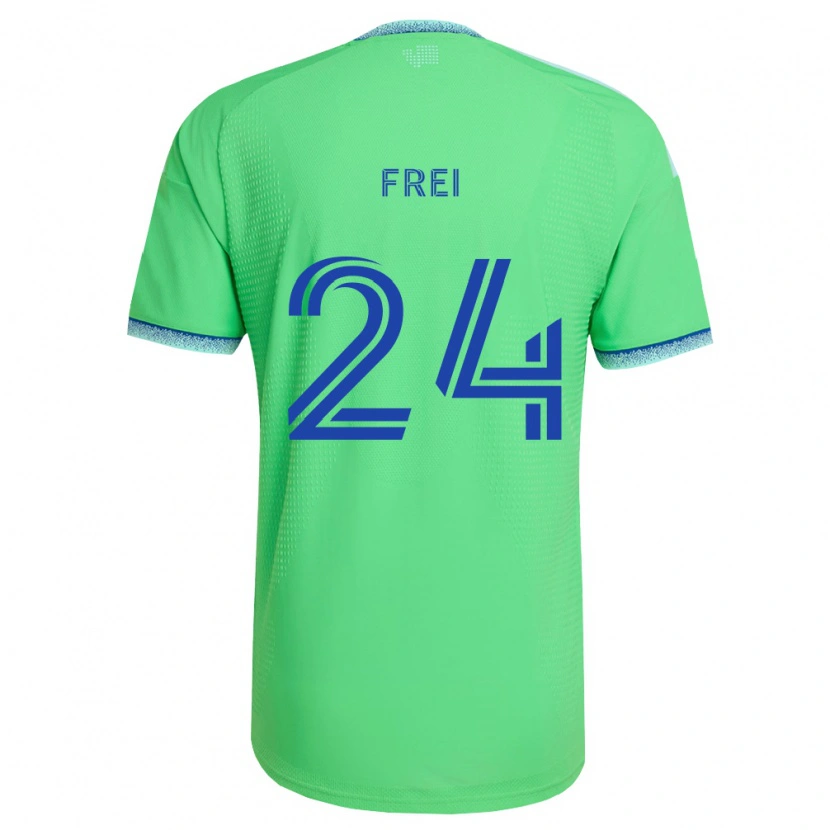 Danxen Hombre Camiseta Stefan Frei #24 Verde Azul Claro 1ª Equipación 2026/27 La Camisa