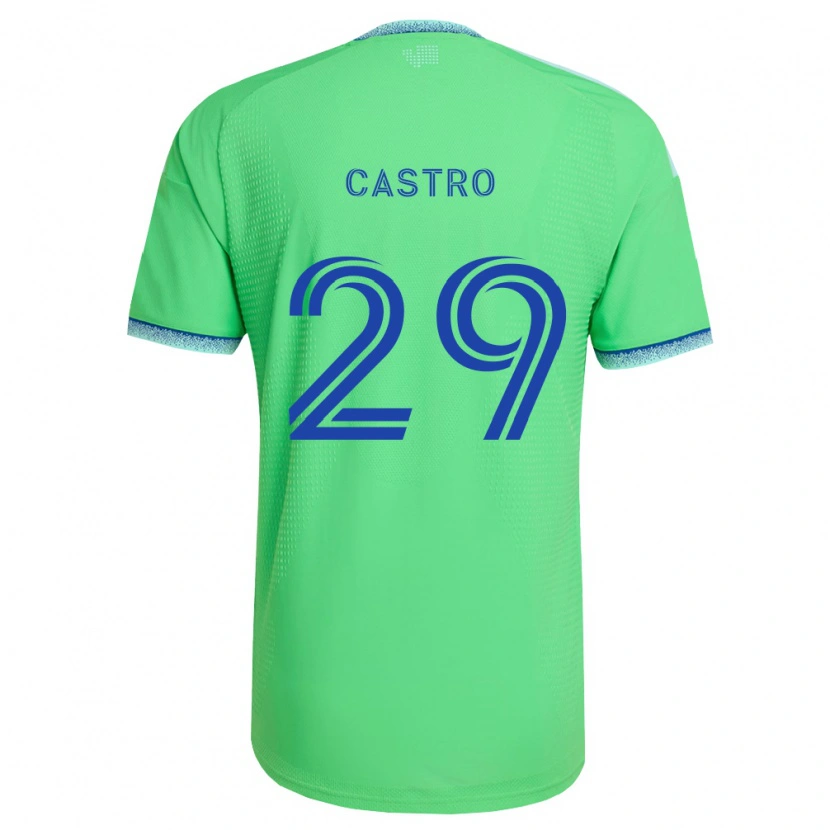 Danxen Hombre Camiseta Jacob Castro #29 Verde Azul Claro 1ª Equipación 2026/27 La Camisa