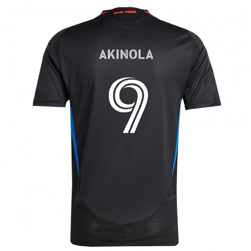 Danxen Hombre Camiseta Ayo Akinola #9 Azul Blanco Negro 1ª Equipación 2026/27 La Camisa