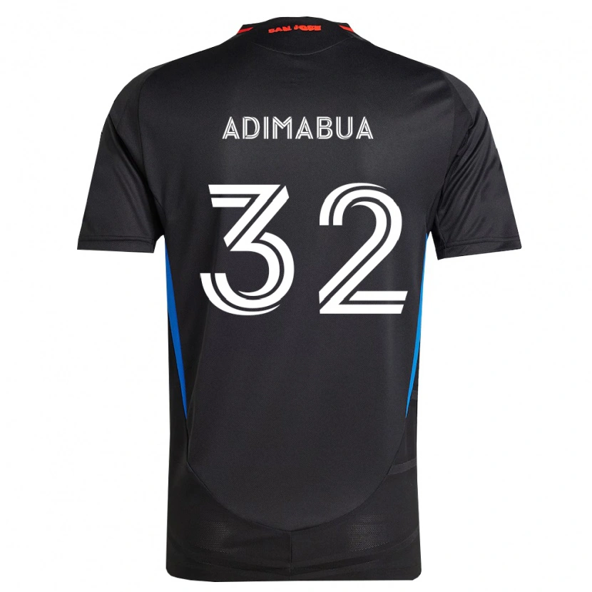 Danxen Hombre Camiseta Nonso Adimabua #32 Azul Blanco Negro 1ª Equipación 2026/27 La Camisa