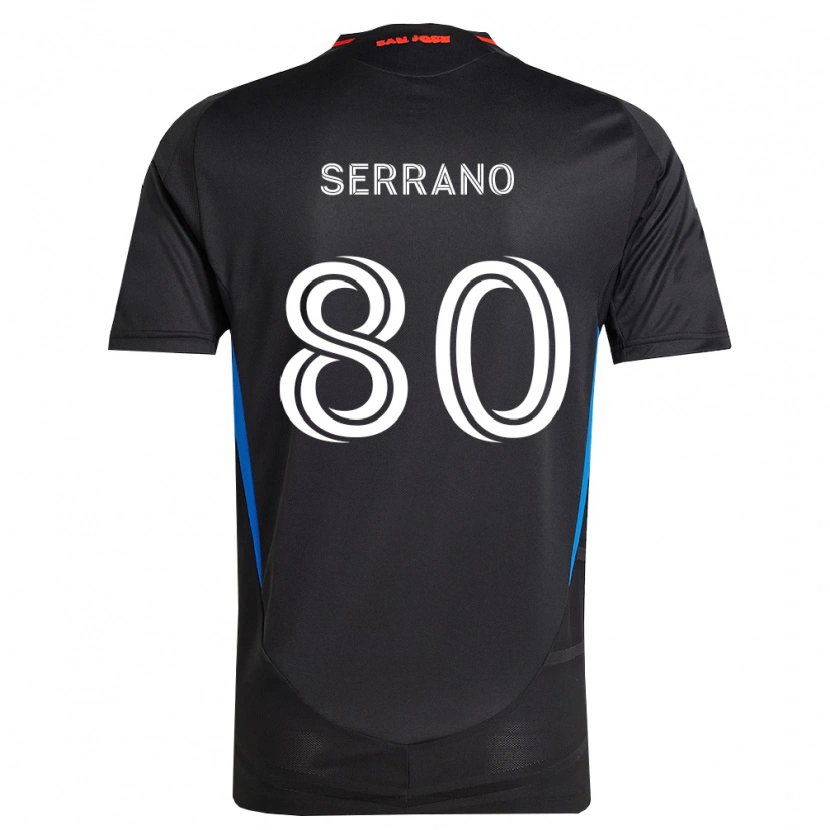 Danxen Hombre Camiseta David Serrano #80 Azul Blanco Negro 1ª Equipación 2026/27 La Camisa