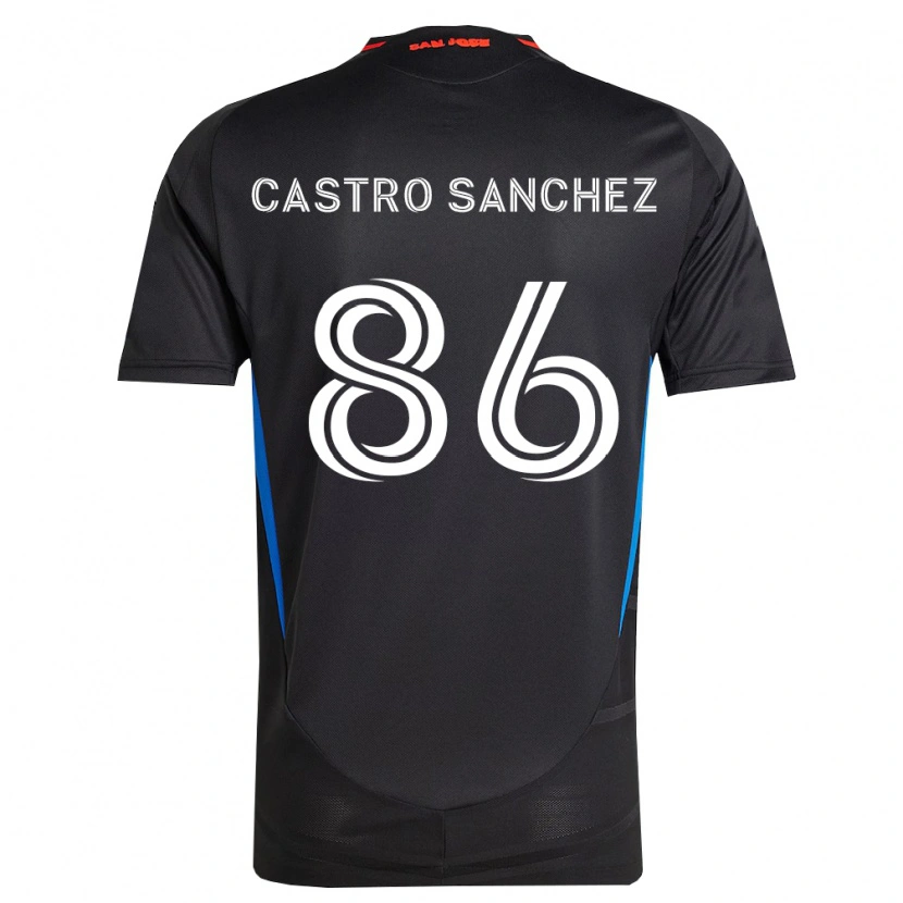 Danxen Hombre Camiseta Andy Castro Sanchez #86 Azul Blanco Negro 1ª Equipación 2026/27 La Camisa