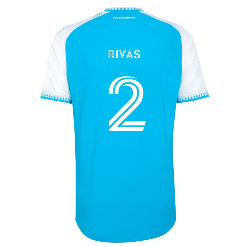 Danxen Hombre Camiseta Leandro Rivas #2 Azul Cielo Blanco Negro 1ª Equipación 2026/27 La Camisa