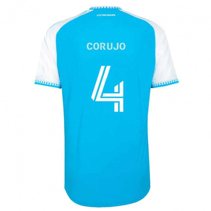 Danxen Hombre Camiseta Guzmán Corujo #4 Azul Cielo Blanco Negro 1ª Equipación 2026/27 La Camisa
