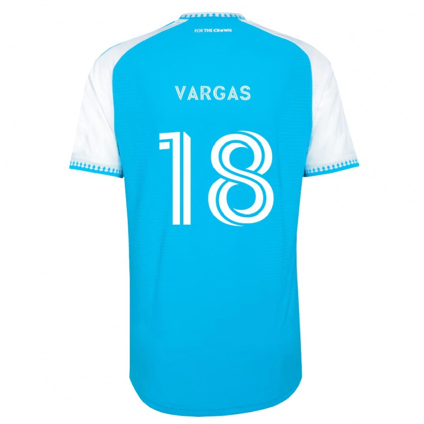 Danxen Hombre Camiseta Kerwin Vargas #18 Azul Cielo Blanco Negro 1ª Equipación 2026/27 La Camisa