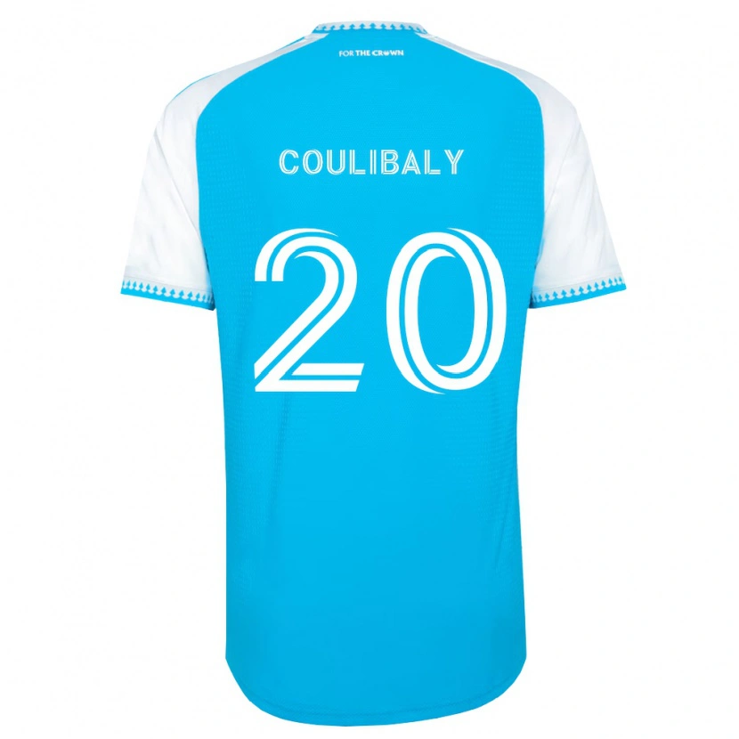 Danxen Hombre Camiseta Baye Coulibaly #20 Azul Cielo Blanco Negro 1ª Equipación 2026/27 La Camisa