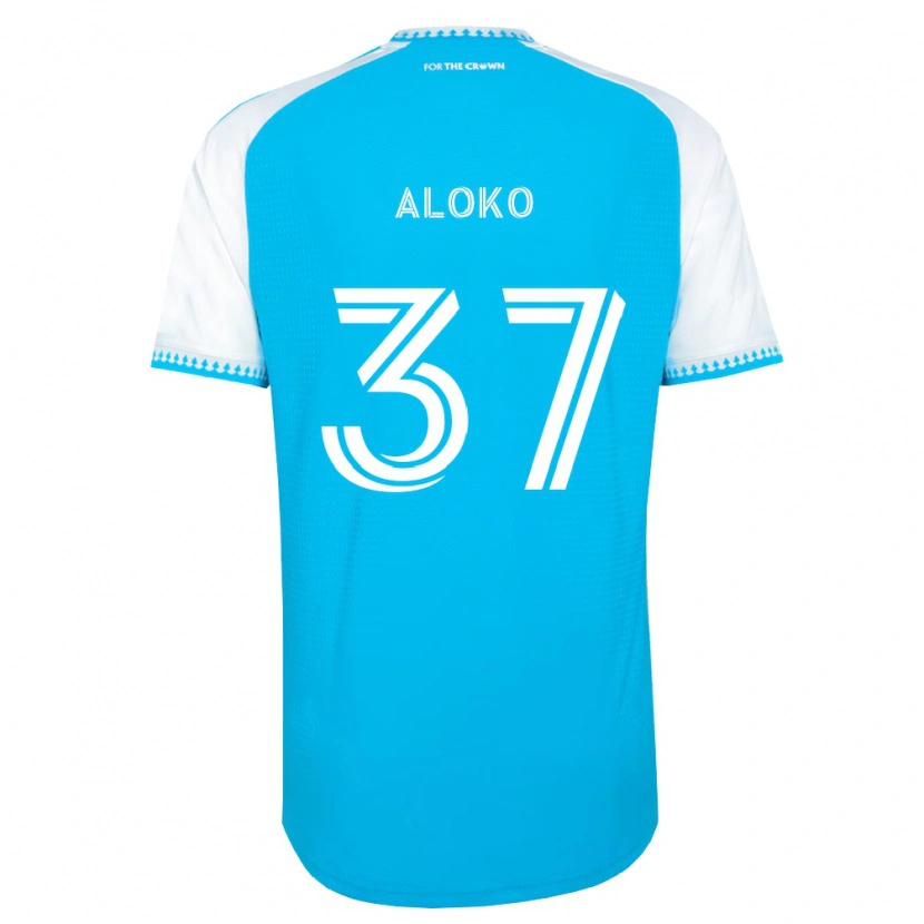 Danxen Hombre Camiseta Rodolfo Aloko #37 Azul Cielo Blanco Negro 1ª Equipación 2026/27 La Camisa