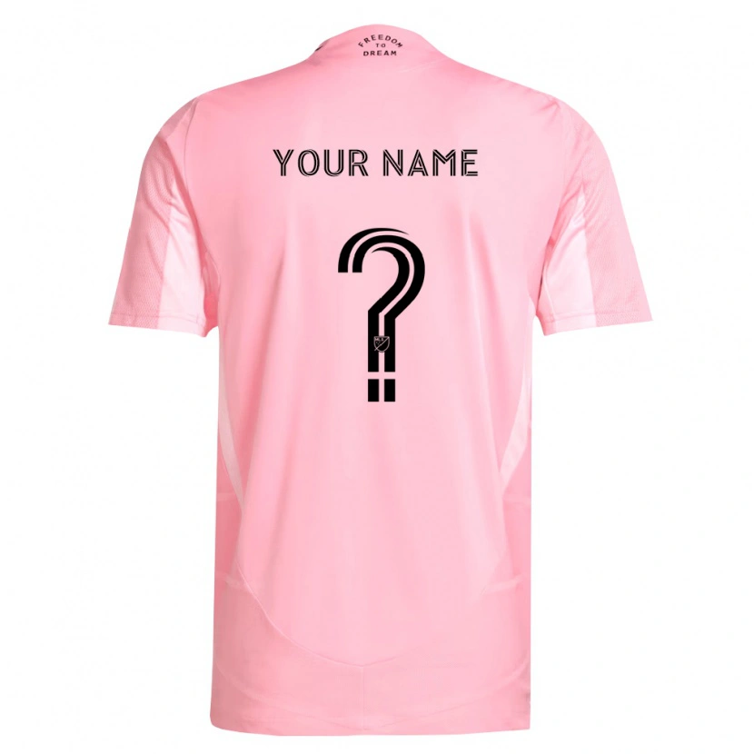 Danxen Hombre Camiseta Su Nombre #0 Rosa Negro 1ª Equipación 2026/27 La Camisa