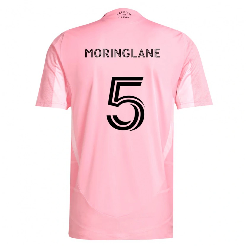 Danxen Hombre Camiseta Luis Moringlane #5 Rosa Negro 1ª Equipación 2026/27 La Camisa