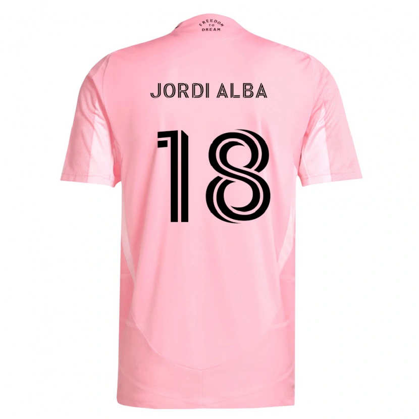 Danxen Hombre Camiseta Jordi Alba #18 Rosa Negro 1ª Equipación 2026/27 La Camisa