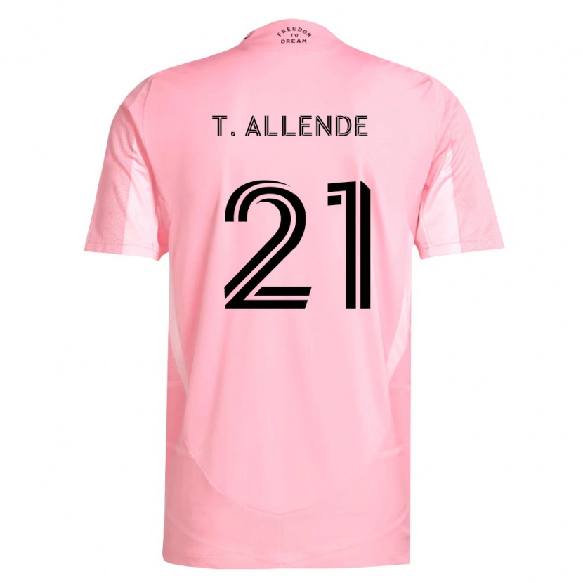 Danxen Hombre Camiseta Tadeo Allende #21 Rosa Negro 1ª Equipación 2026/27 La Camisa