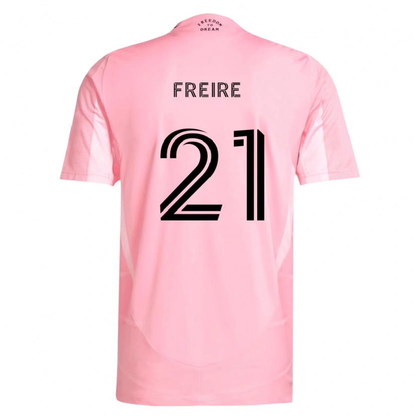 Danxen Hombre Camiseta Nicolas Freire #21 Rosa Negro 1ª Equipación 2026/27 La Camisa
