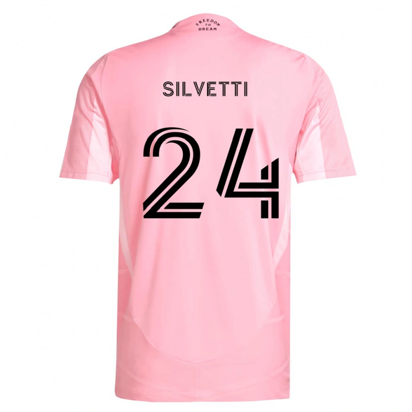 Danxen Hombre Camiseta Mateo Silvetti #24 Rosa Negro 1ª Equipación 2026/27 La Camisa
