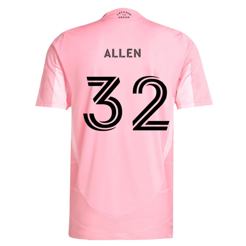Danxen Hombre Camiseta Noah Allen #32 Rosa Negro 1ª Equipación 2026/27 La Camisa