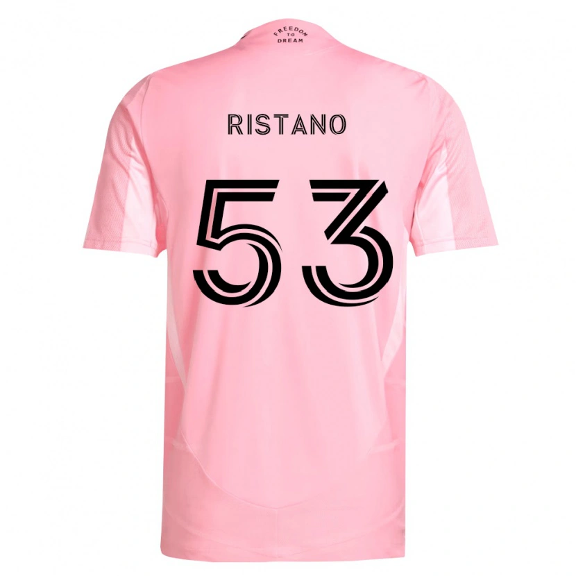 Danxen Hombre Camiseta Alejo Ristano #53 Rosa Negro 1ª Equipación 2026/27 La Camisa