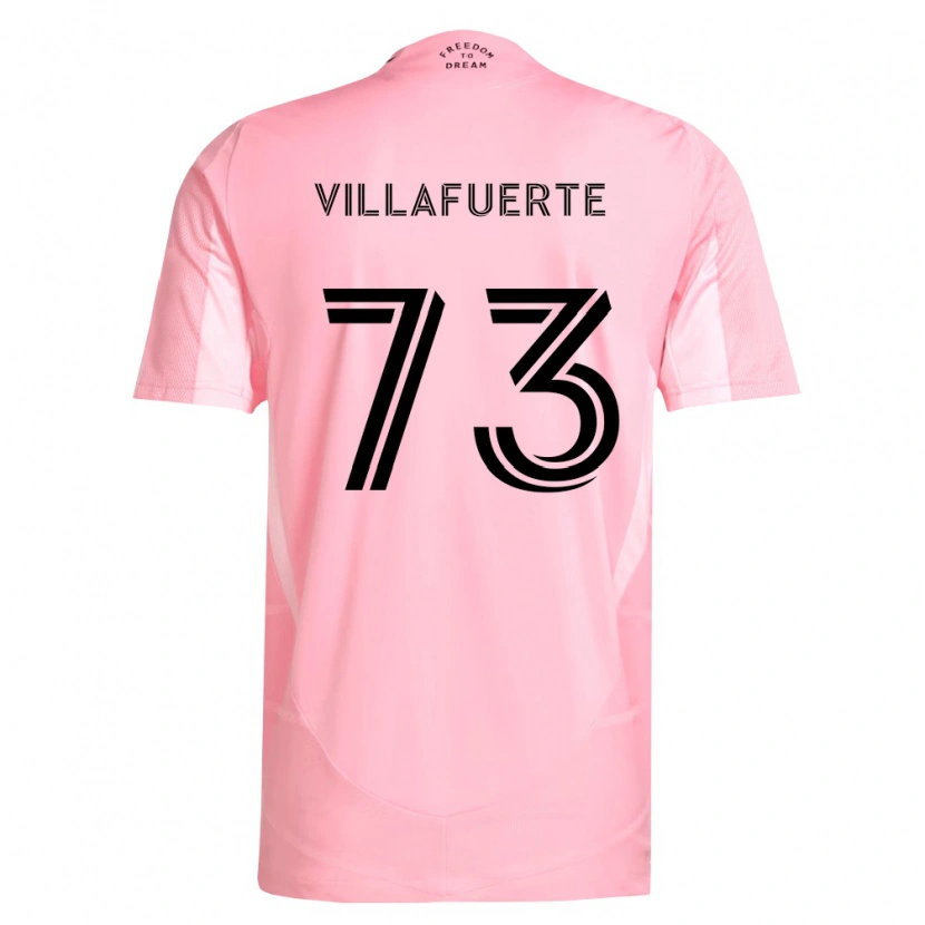Danxen Hombre Camiseta Kendry Villafuerte #73 Rosa Negro 1ª Equipación 2026/27 La Camisa