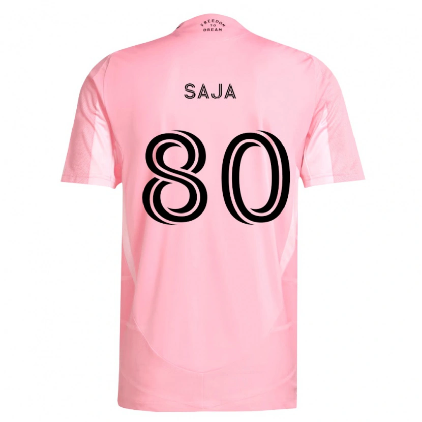 Danxen Hombre Camiseta Mateo Saja #80 Rosa Negro 1ª Equipación 2026/27 La Camisa