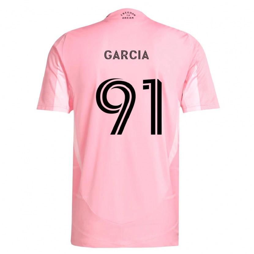 Danxen Hombre Camiseta Lesther García #91 Rosa Negro 1ª Equipación 2026/27 La Camisa