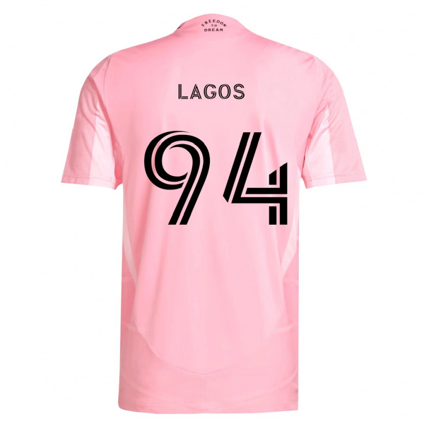 Danxen Hombre Camiseta Diego Lagos #94 Rosa Negro 1ª Equipación 2026/27 La Camisa
