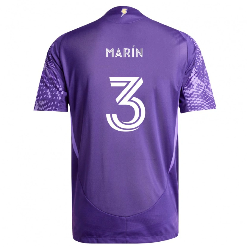 Danxen Hombre Camiseta Adrián Marín #3 Morado Blanco 1ª Equipación 2026/27 La Camisa