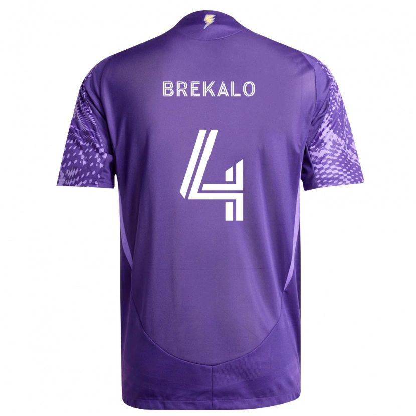 Danxen Hombre Camiseta David Brekalo #4 Morado Blanco 1ª Equipación 2026/27 La Camisa