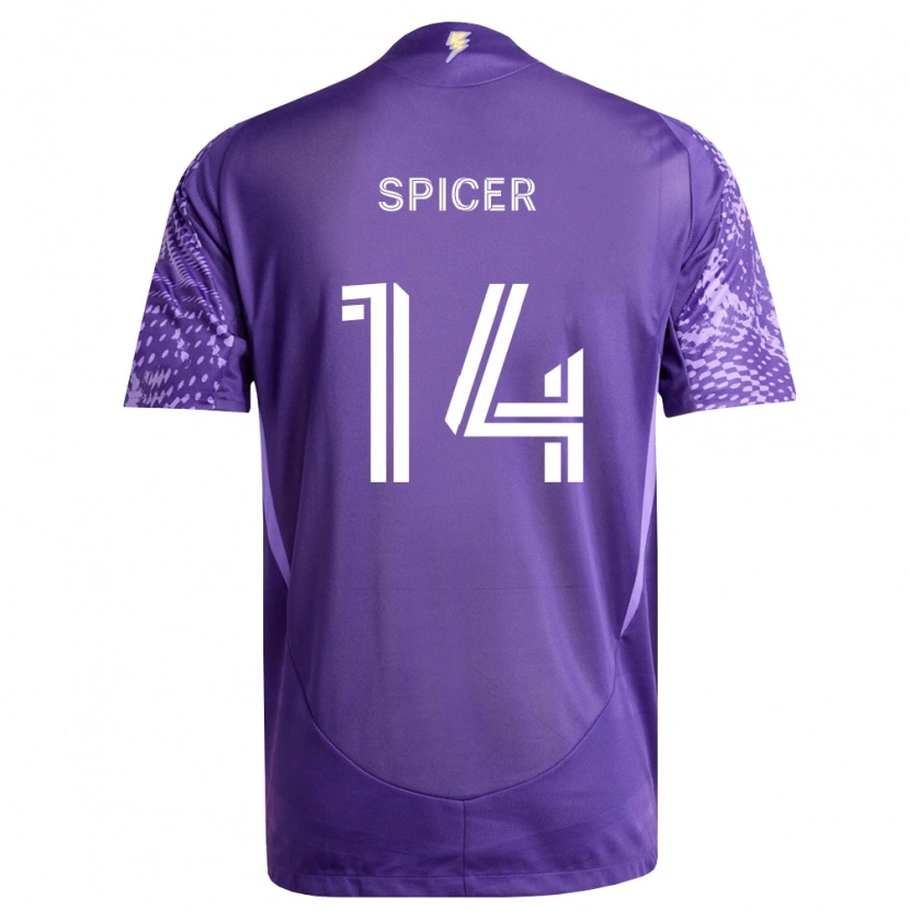 Danxen Hombre Camiseta Tyrese Spicer #14 Morado Blanco 1ª Equipación 2026/27 La Camisa