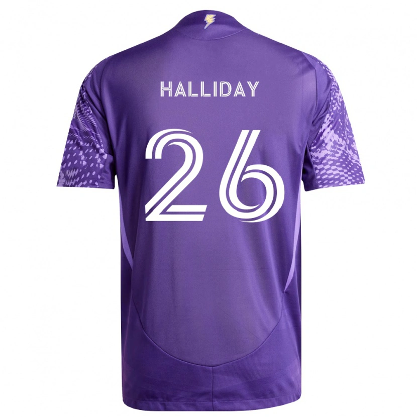 Danxen Hombre Camiseta Michael Halliday #26 Morado Blanco 1ª Equipación 2026/27 La Camisa