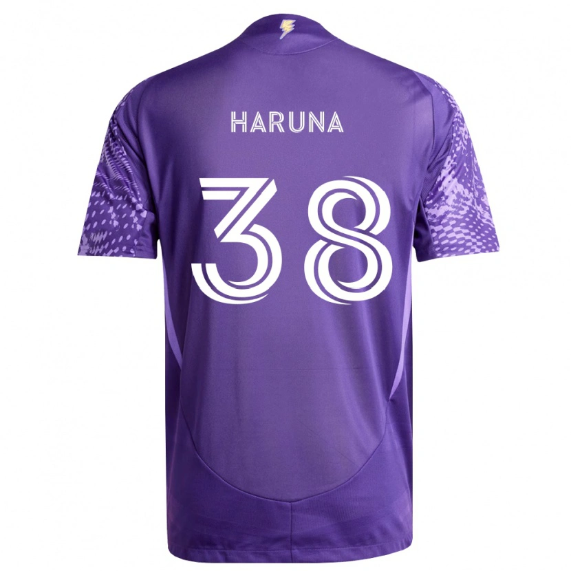 Danxen Hombre Camiseta Issah Haruna #38 Morado Blanco 1ª Equipación 2026/27 La Camisa