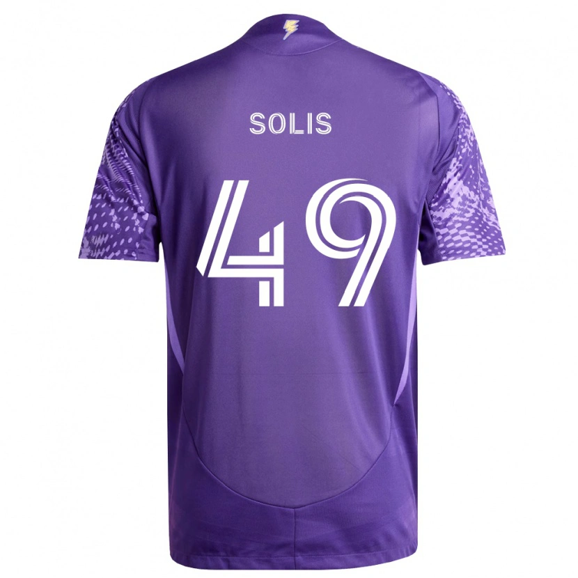 Danxen Hombre Camiseta Jhon Solís #49 Morado Blanco 1ª Equipación 2026/27 La Camisa