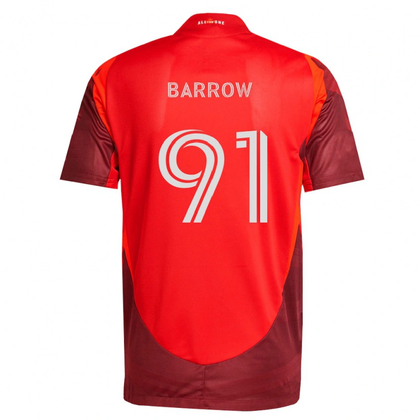 Danxen Hombre Camiseta Dékwon Barrow #91 Rojo Borgoña 1ª Equipación 2026/27 La Camisa