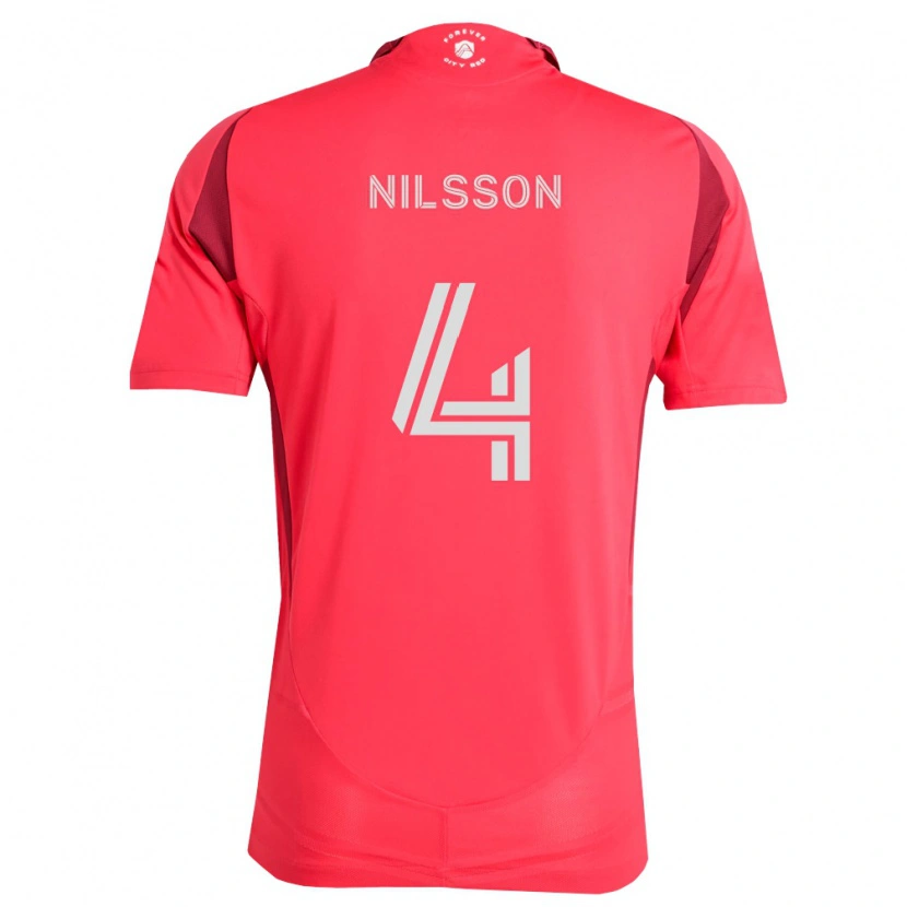 Danxen Hombre Camiseta Joakim Nilsson #4 Magenta Blanco 1ª Equipación 2026/27 La Camisa