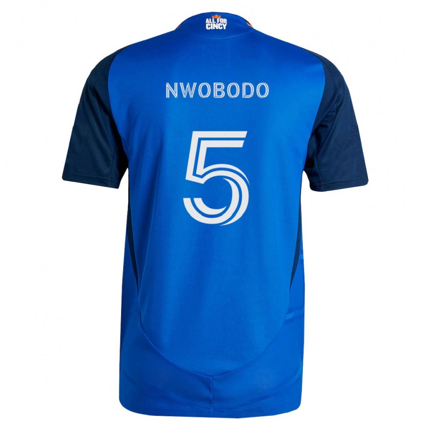 Danxen Hombre Camiseta Obinna Nwobodo #5 Azul Real Naranja 1ª Equipación 2026/27 La Camisa
