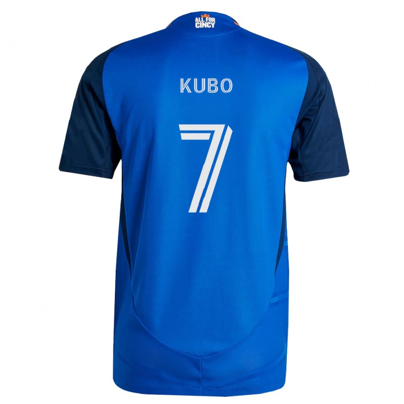 Danxen Hombre Camiseta Yuya Kubo #7 Azul Real Naranja 1ª Equipación 2026/27 La Camisa