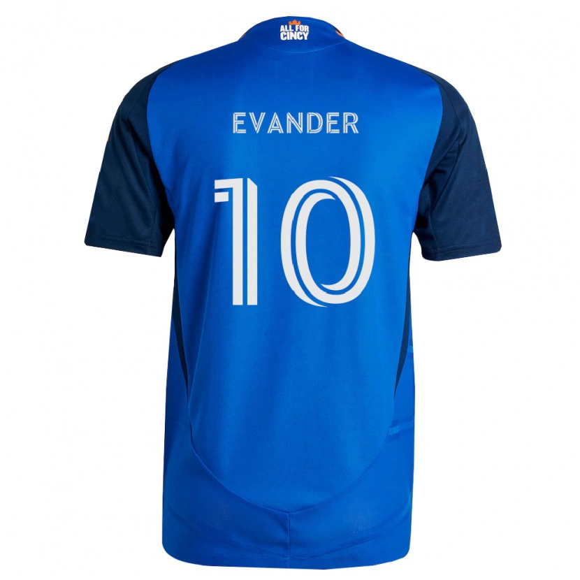 Danxen Hombre Camiseta Evander Da Silva Ferreira #10 Azul Real Naranja 1ª Equipación 2026/27 La Camisa