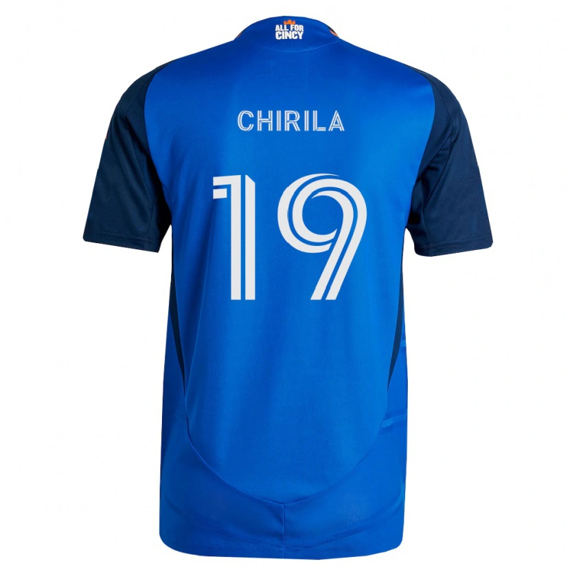 Danxen Hombre Camiseta Ștefan Chirilă #19 Azul Real Naranja 1ª Equipación 2026/27 La Camisa