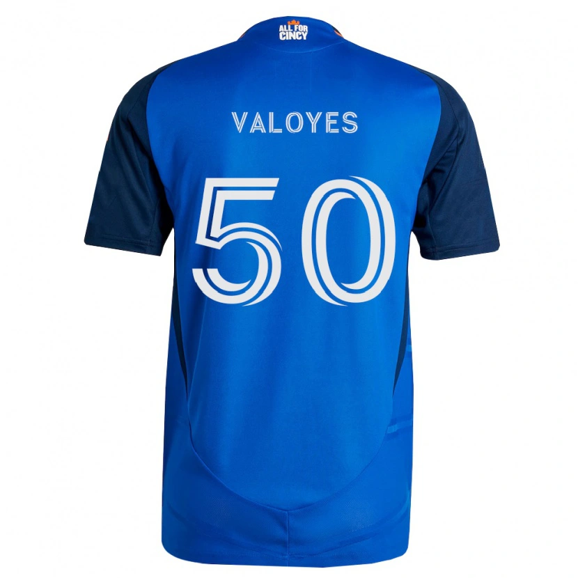 Danxen Hombre Camiseta Yeiner Valoyes #50 Azul Real Naranja 1ª Equipación 2026/27 La Camisa