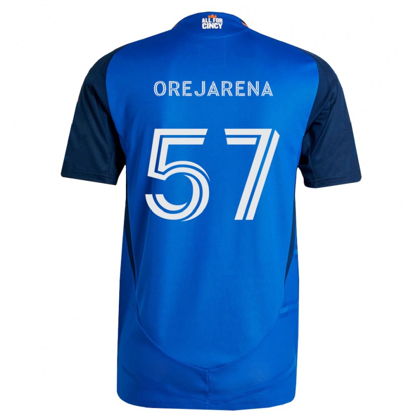 Danxen Hombre Camiseta Leo Orejarena #57 Azul Real Naranja 1ª Equipación 2026/27 La Camisa