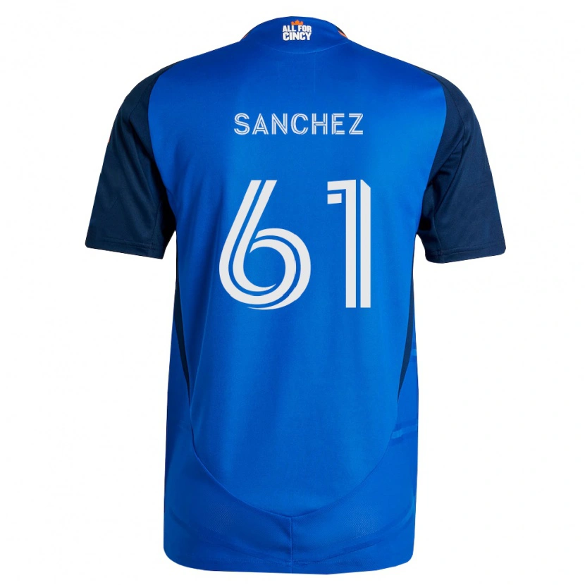 Danxen Hombre Camiseta Santiago Sanchez #61 Azul Real Naranja 1ª Equipación 2026/27 La Camisa
