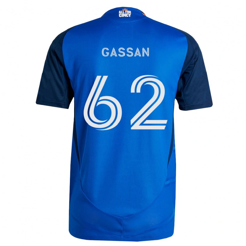Danxen Hombre Camiseta Noah Gassan #62 Azul Real Naranja 1ª Equipación 2026/27 La Camisa