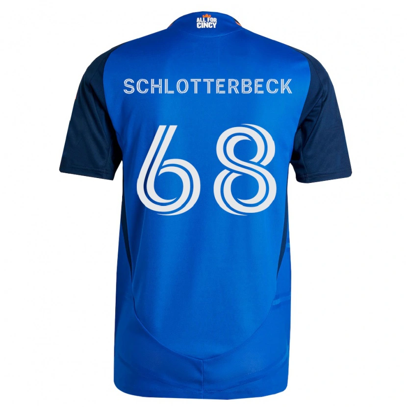 Danxen Hombre Camiseta Ryan Schlotterbeck #68 Azul Real Naranja 1ª Equipación 2026/27 La Camisa