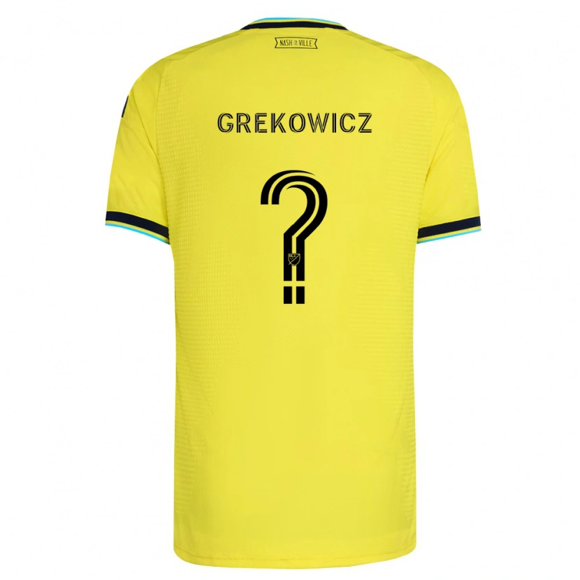 Danxen Hombre Camiseta Jacob Grekowicz #0 Amarillo Brillante Azul Marino 1ª Equipación 2026/27 La Camisa