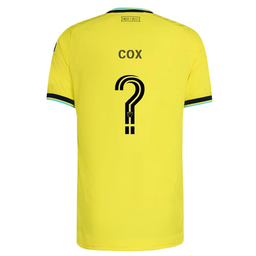 Danxen Hombre Camiseta Justin Cox #0 Amarillo Brillante Azul Marino 1ª Equipación 2026/27 La Camisa