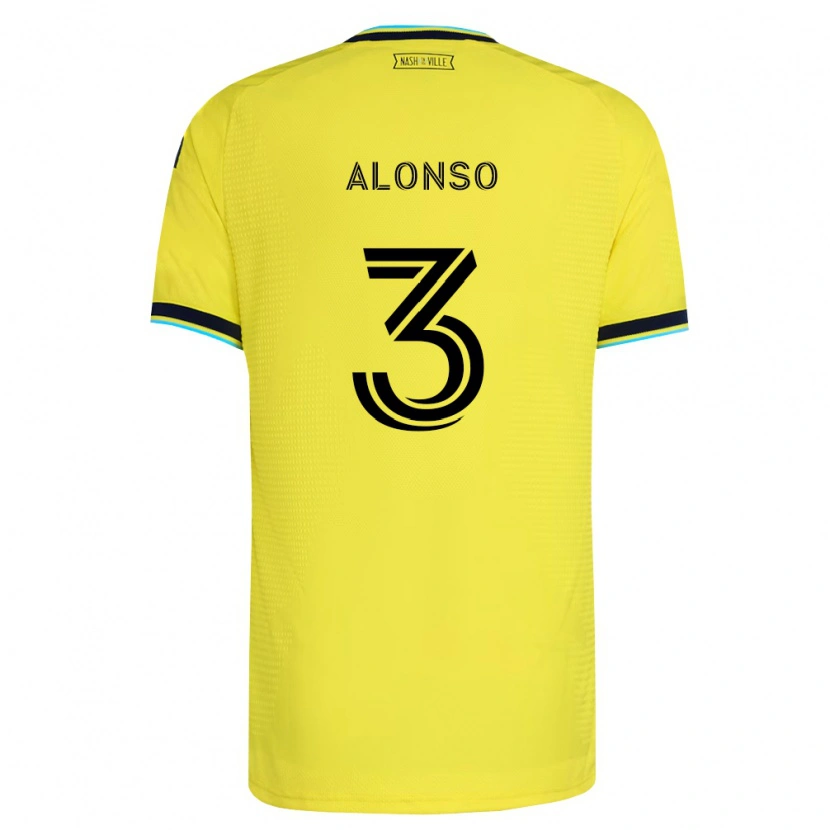 Danxen Hombre Camiseta Gabriel Alonso #3 Amarillo Brillante Azul Marino 1ª Equipación 2026/27 La Camisa