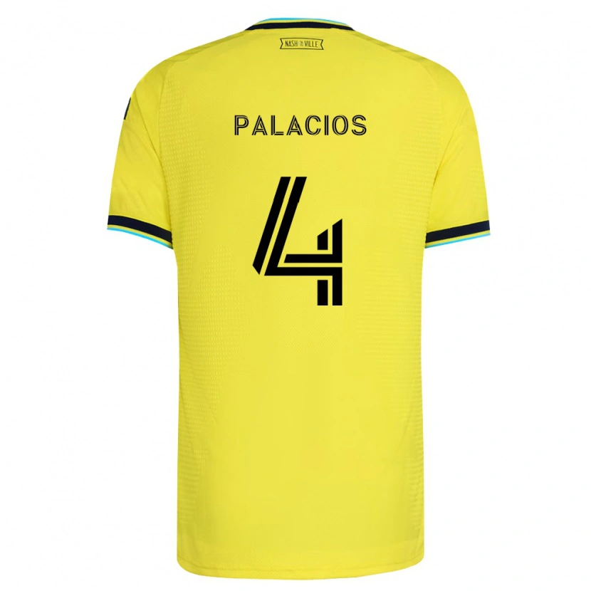 Danxen Hombre Camiseta Jeison Palacios #4 Amarillo Brillante Azul Marino 1ª Equipación 2026/27 La Camisa