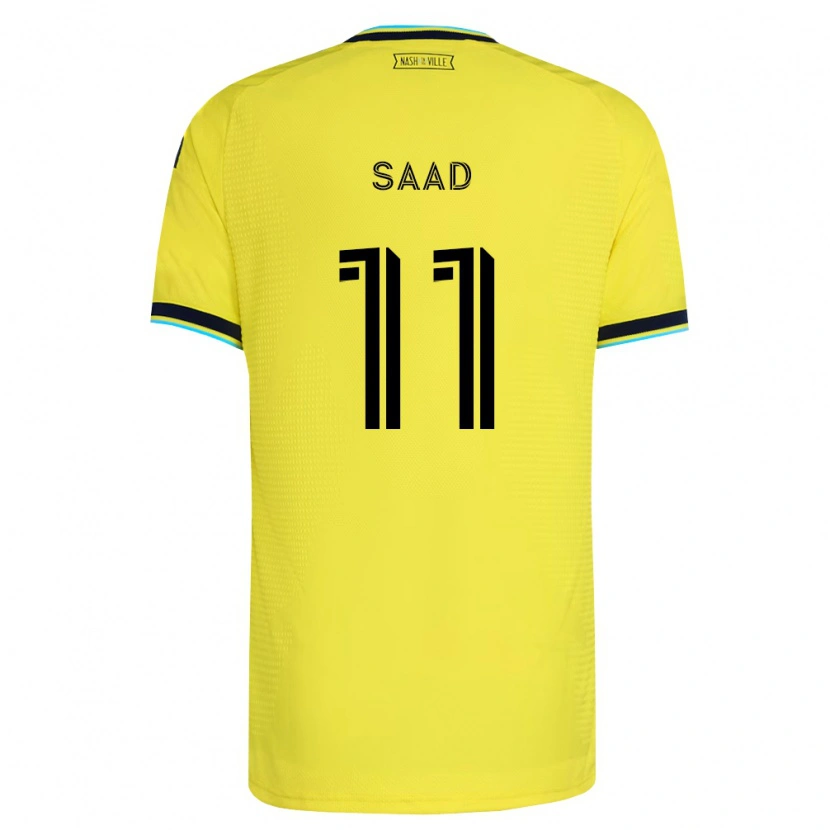 Danxen Hombre Camiseta Elias Saad #11 Amarillo Brillante Azul Marino 1ª Equipación 2026/27 La Camisa