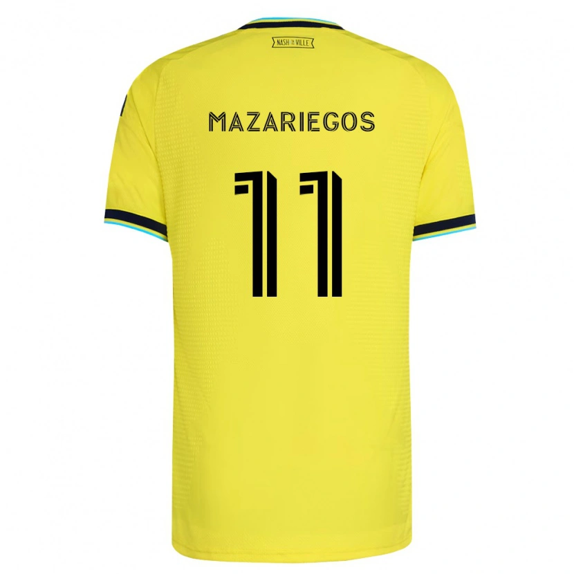 Danxen Hombre Camiseta Jacob Mazariegos #11 Amarillo Brillante Azul Marino 1ª Equipación 2026/27 La Camisa