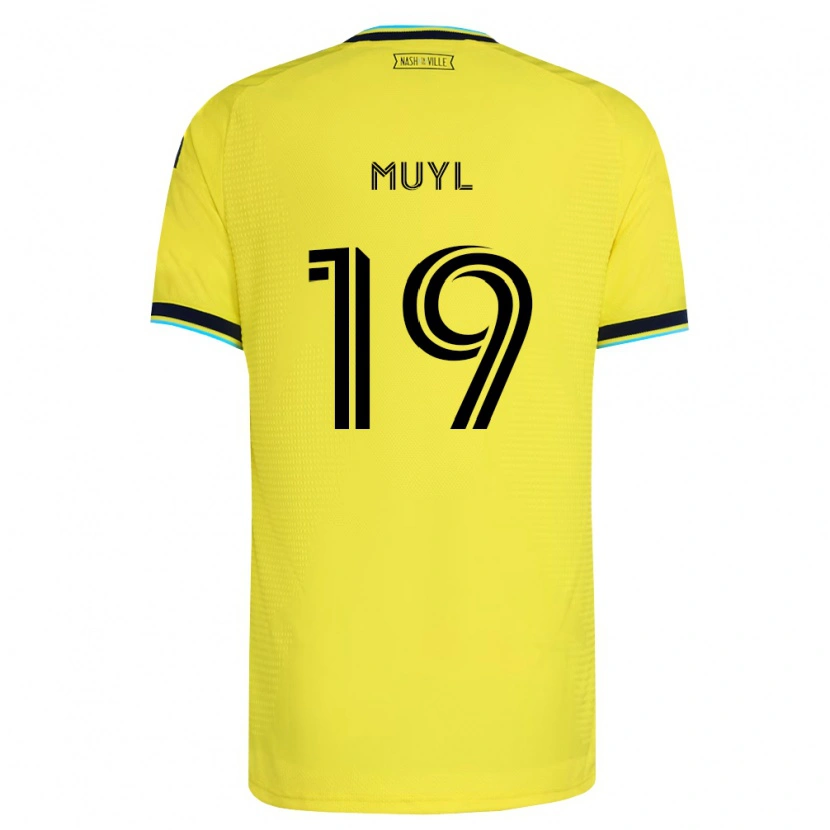 Danxen Hombre Camiseta Alex Muyl #19 Amarillo Brillante Azul Marino 1ª Equipación 2026/27 La Camisa
